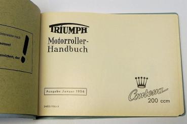 Betriebsanleitung / Handbuch - TRIUMPH Contessa 200 ccm - Januar 1956