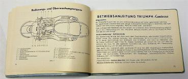 Betriebsanleitung / Handbuch - TRIUMPH Contessa 200 ccm - Januar 1956