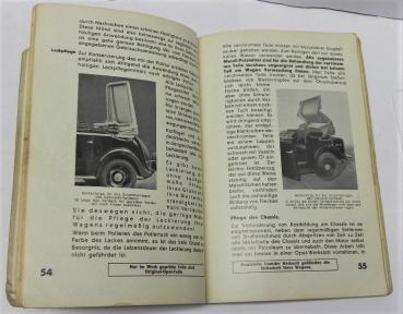 Betriebsanleitung / Handbuch OPEL 1,2 Ltr. - Juni 1933