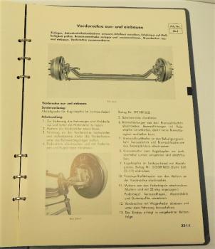 Werkstatt-Handbuch MERCEDES-BENZ  - LKW 321 und 322 mit Sechszylinder-Diesel-Motor OM 321 - Achsen und Räder - 1959