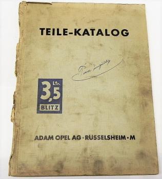 Ersatzteilkatalog / Ersatzteilliste OPEL Blitz 3,5 Liter - April 1931