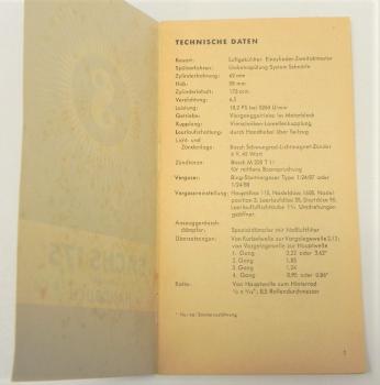 Betriebsanleitung / Handbuch - SACHS 175 - Modell 55 - 1955