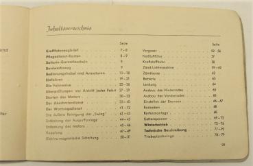 Betriebsanleitung/Gebrauchsanweisung - VICTORIA SWING - September 1955