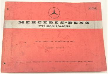 Ersatzteilkatalog / Ersatzteilliste für MERCEDES-BENZ TYPE 300 SL ROADSTER (W198II) - 1961