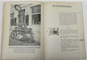 Betriebsanleitung / Handbuch - NSU 125 ZDB - ca. 1941