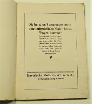 Ersatzteilkatalog / Ersatzteilliste für BMW 0,75L - 15 PS Kraftwagen (DA 2) - 1931