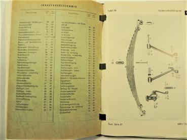 Ersatzteilkatalog / Ersatzteilliste für IFA F9 - Ausgabe 1954