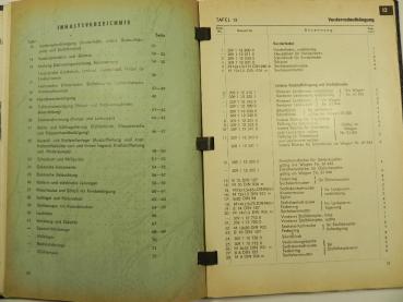 Ersatzteilkatalog / Ersatzteilliste für IFA F9 - Ausgabe 1954