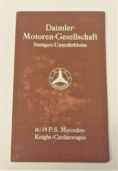 Betriebsanleitung für den 10/30 P.S. Mercedes-Knight-Cardanwagen - 1914