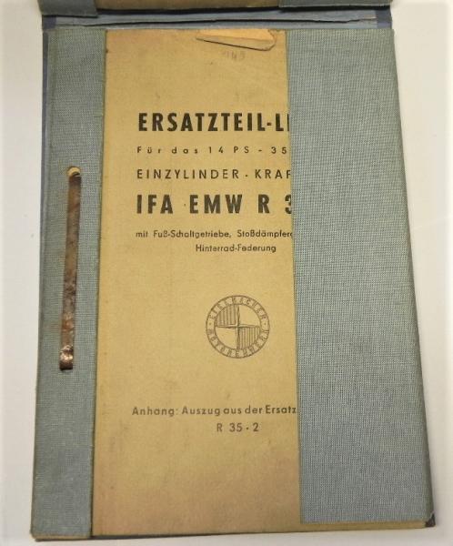 Ersatzteilkatalog IFA EMW R35 - 3 - 1953