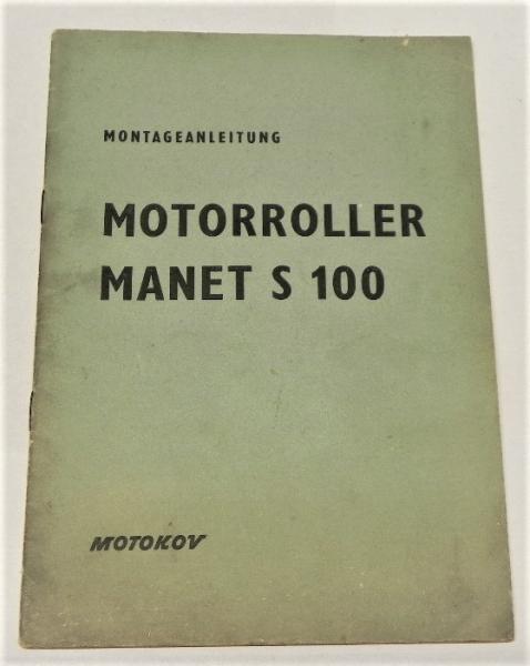 Montageanleitung Motorroller MANET S100 - ca. 1960