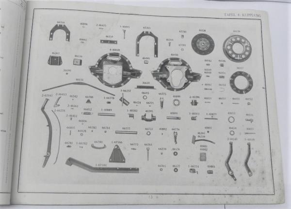 Ersatzteilkatalog / Ersatzteilliste HORCH 830 R - Kübelwagen - Reichswehr/Wehrmacht - ca. 1935
