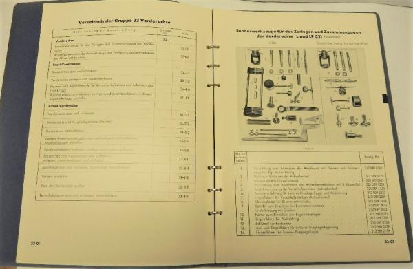 Werkstatt-Handbuch MERCEDES-BENZ  - LKW 321 und 322 mit Sechszylinder-Diesel-Motor OM 321 - Achsen und Räder - 1959