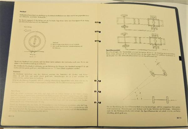 Werkstatt-Handbuch MERCEDES-BENZ  - LKW 321 und 322 mit Sechszylinder-Diesel-Motor OM 321 - Achsen und Räder - 1959