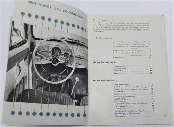 Betriebsanleitung VW Käfer - Volkswagen - Limousine und Cabriolet - Ausgabe August 1961