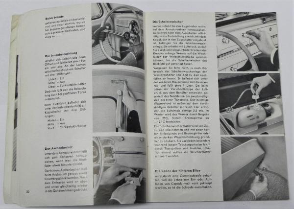 Betriebsanleitung VW Käfer - Volkswagen - Limousine und Cabriolet - Ausgabe August 1961