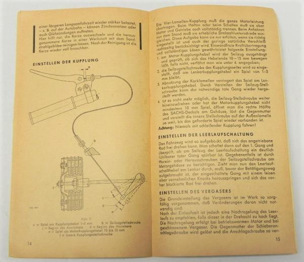 Betriebsanleitung / Handbuch - SACHS 175 - Modell 55 - 1955