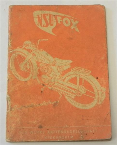 Betriebsanleitung / Handbuch - NSU Fox (101 OSB)  - November 1950