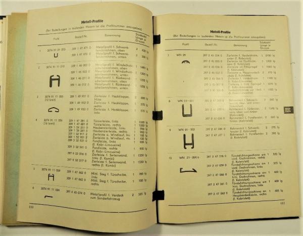 Ersatzteilkatalog / Ersatzteilliste für IFA F9 - Ausgabe 1954